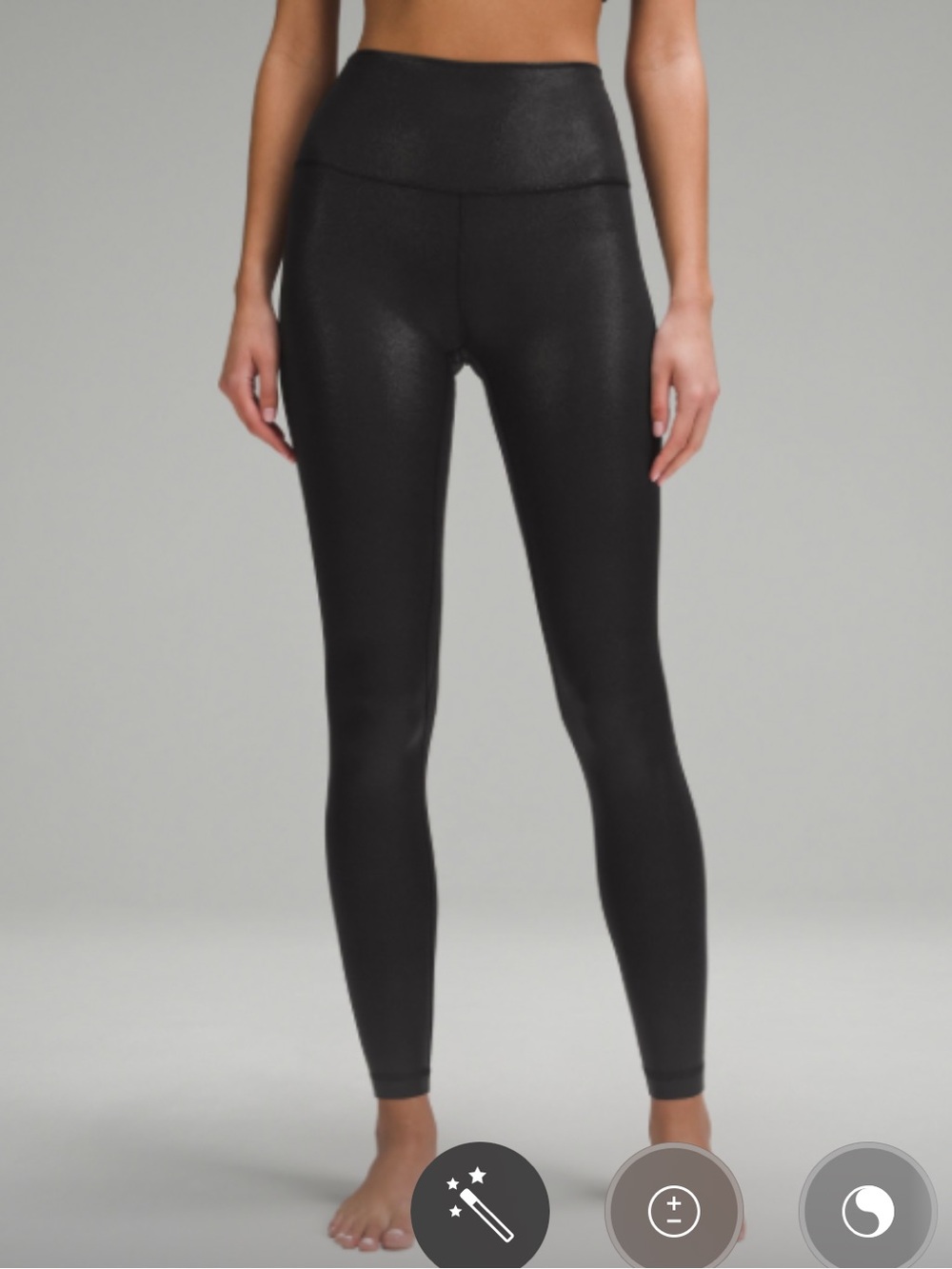 lululemon Align high-rise legging black shine print - size 0